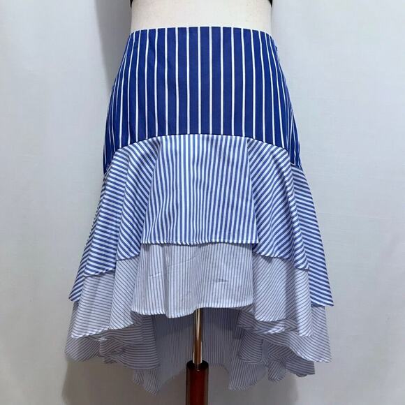 Philosophy NWOT Hi-Low Striped Skirt Women 12 - Picture 4 of 10